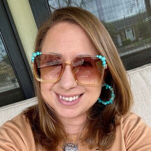 Turquoise studded sunglasses